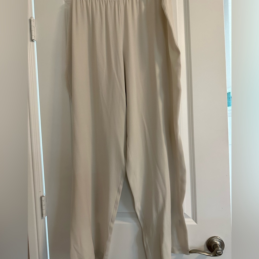 Eileen Fisher silk georgette crepe pants